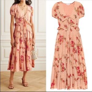 New Free People x LOVESHACKFANCY Carrolton Tiered Floral Maxi Dress sz 4